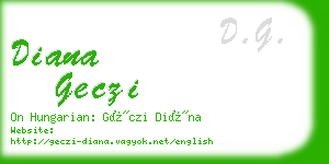 diana geczi business card